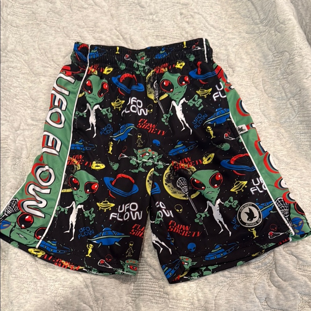 UFO/LAX Flow Society Kids' Black Graphic Shorts size M